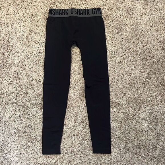 Gymshark Black Gray Athletic Leggings XS - Picture 4 of 5